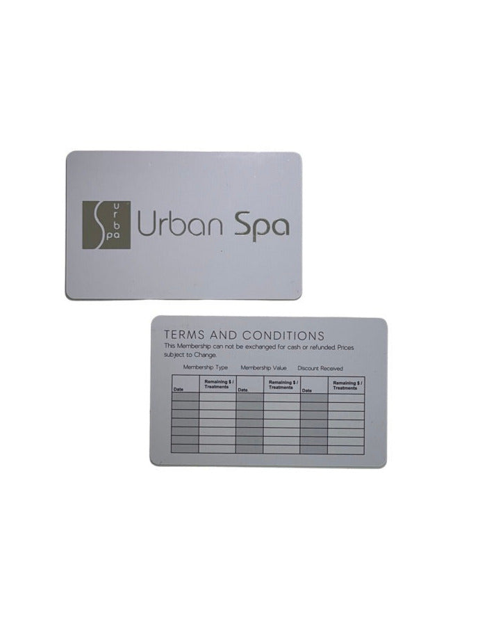 Urban Spa Membership Card x 20